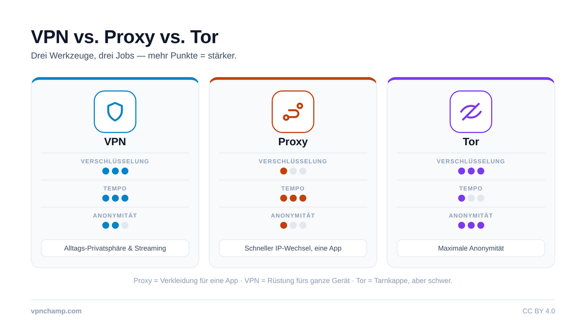 VPN vs. Proxy: Was ist der Unterschied? – Infographic